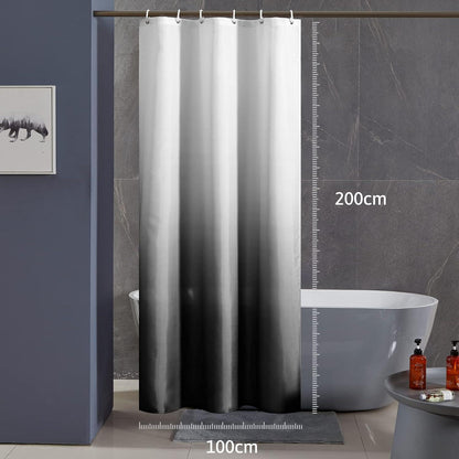 Weißer Duschvorhang Textil Anti-schimmel Wasserdicht Waschbar 100x200cm