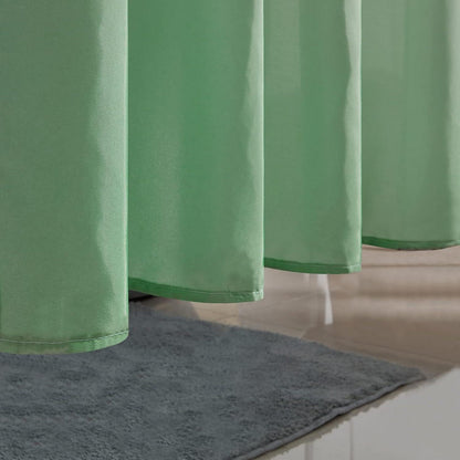 Duschvorhang 100x200cm Anti-schimmel Wasserdicht Waschbar Badvorhang Weiß Grün 6 Duschvorhangringe