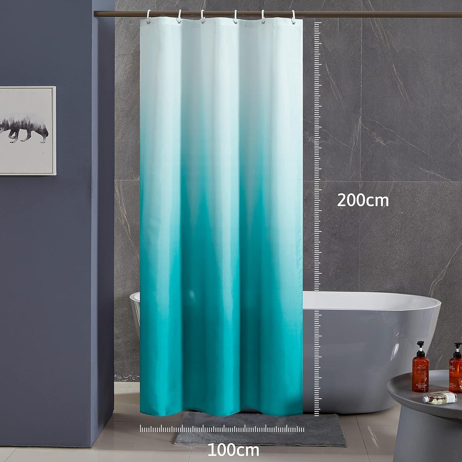 Furlinic Duschvorhang Textil Anti-Schimmel Wasserdicht 100x200cm 6