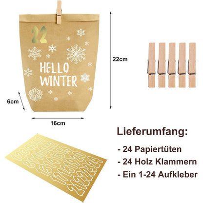 Adventskalender zum Befüllen 24 Weihnachtskalender