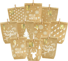 Adventskalender zum Befüllen 24 Weihnachtskalender Papiertüten selbst
