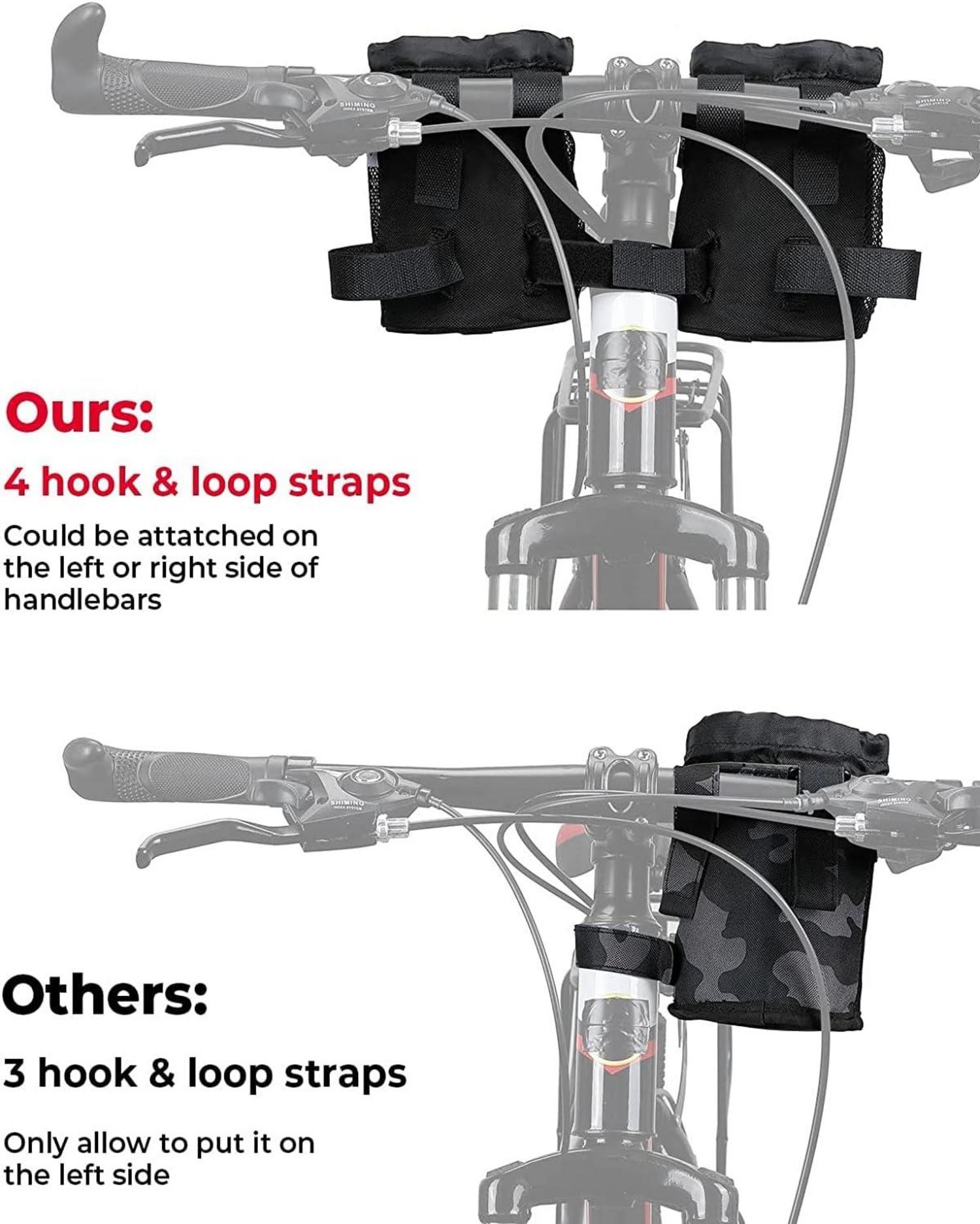 Fahrrad Flaschenhalter mit Netztaschen für Kinderwagen