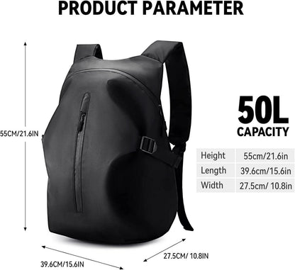 Motorradrucksack wasserdichter Helmrucksack 17-Zoll Laptop Großschwarz