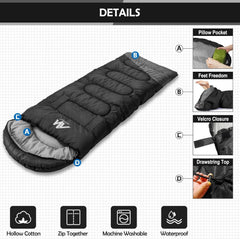 Schlafsack Outdoor Deckenschlafsack -20 ℃-10℃ Koppelbar