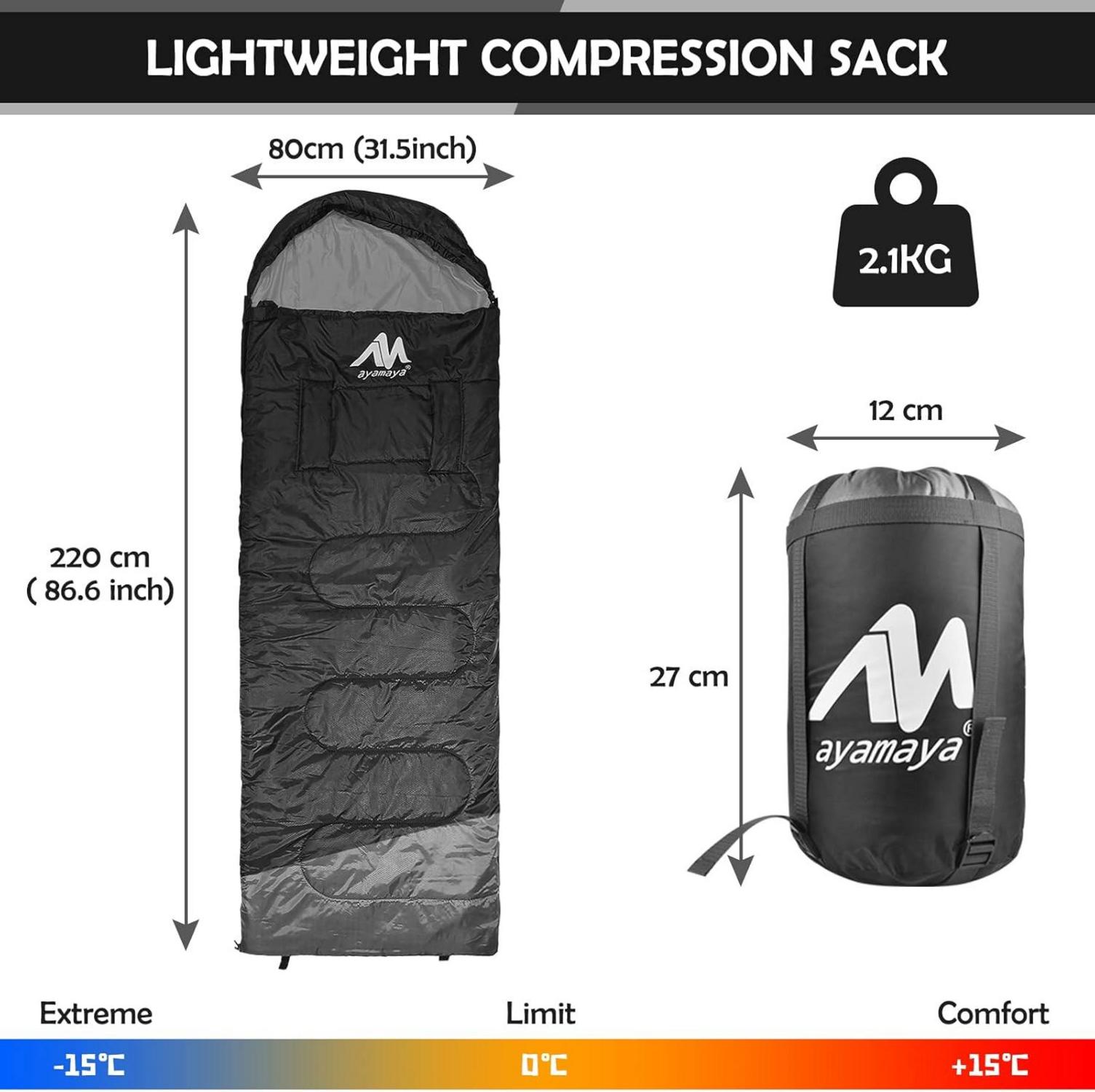 Schlafsack Outdoor Deckenschlafsack -20℃-10℃ Koppelbar 4 Jahreszeiten