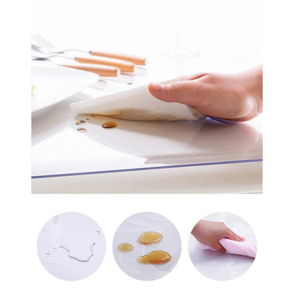 PVC Tischdecke Transparent 85x150cm / 150x85cm - 2mm Dicke