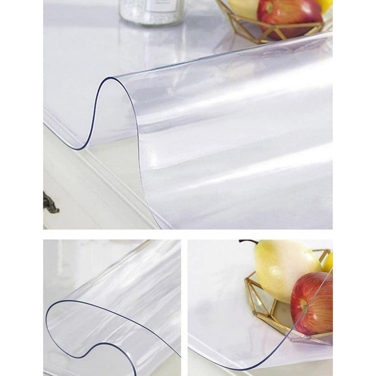 PVC Tischdecke Transparent 90x200cm - 2mm Dicke Schutzfolie
