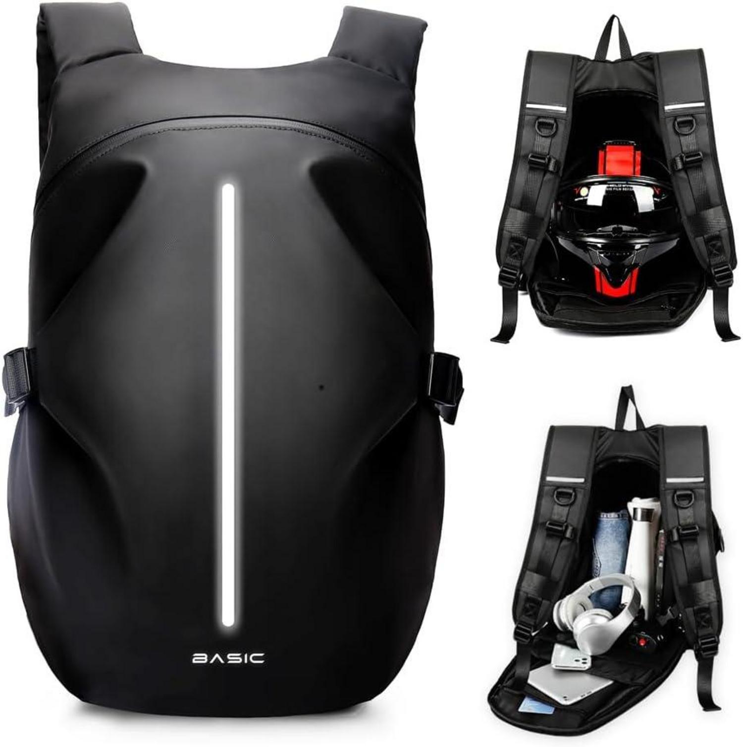 Motorradrucksack Herren wasserdichter Helmrucksack Laptoptasche