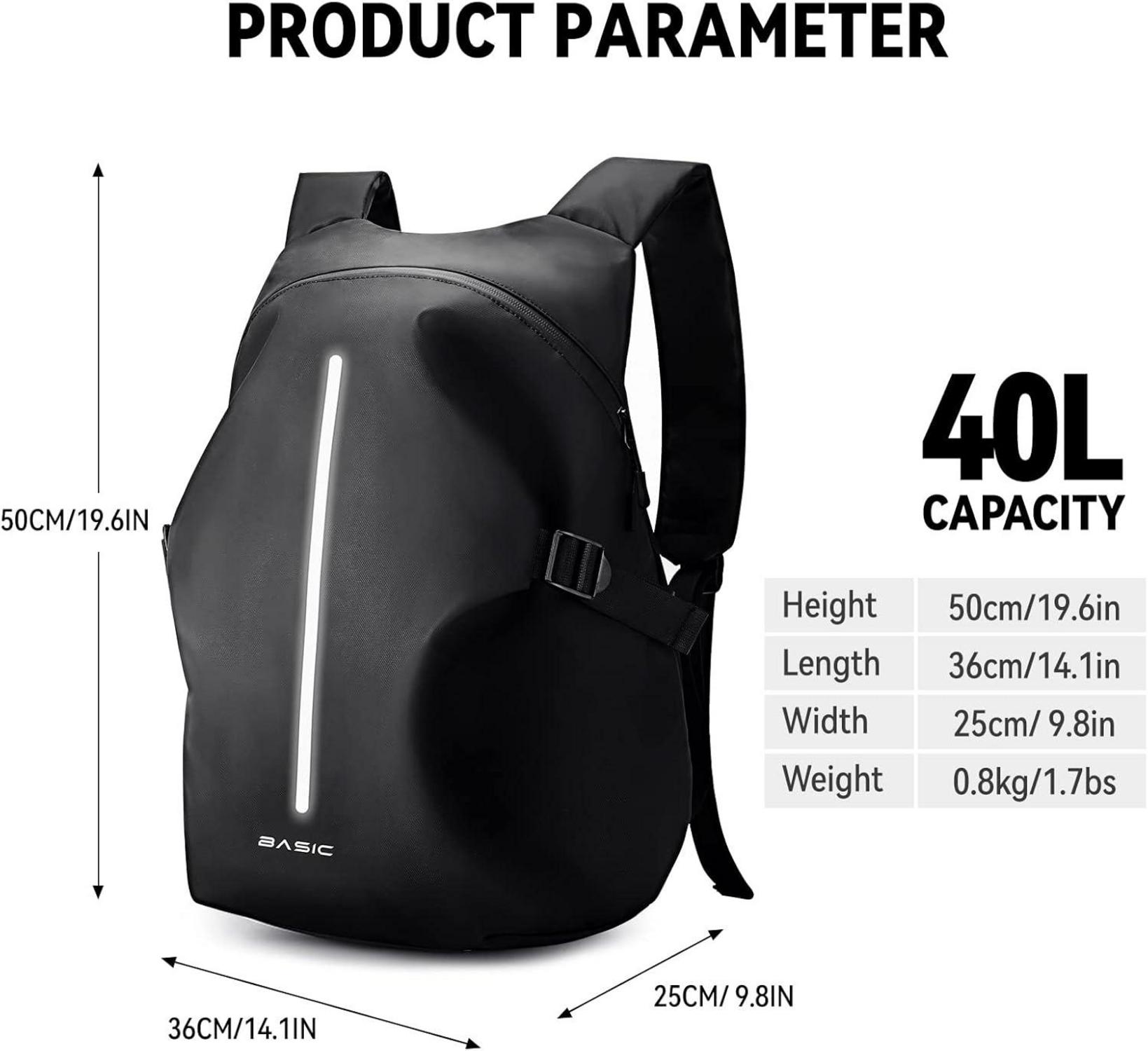 Motorradrucksack Herren wasserdichter Helmrucksack Laptoptasche