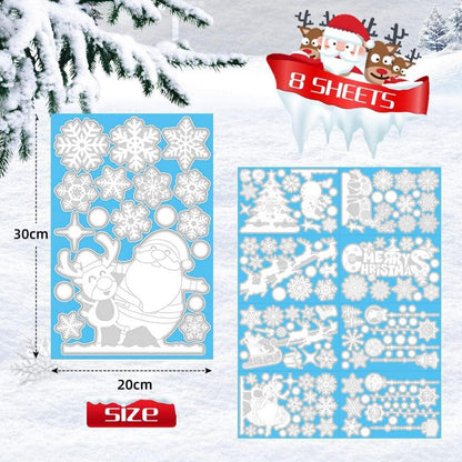 Fensterbilder Weihnachten Rentier Schneeflocken