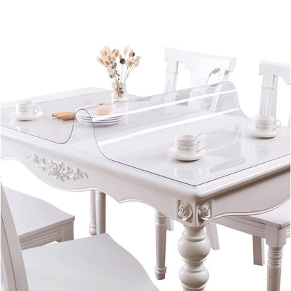 PVC Tischdecke Transparent 80x160cm / 160x80cm - 2mm Dicke