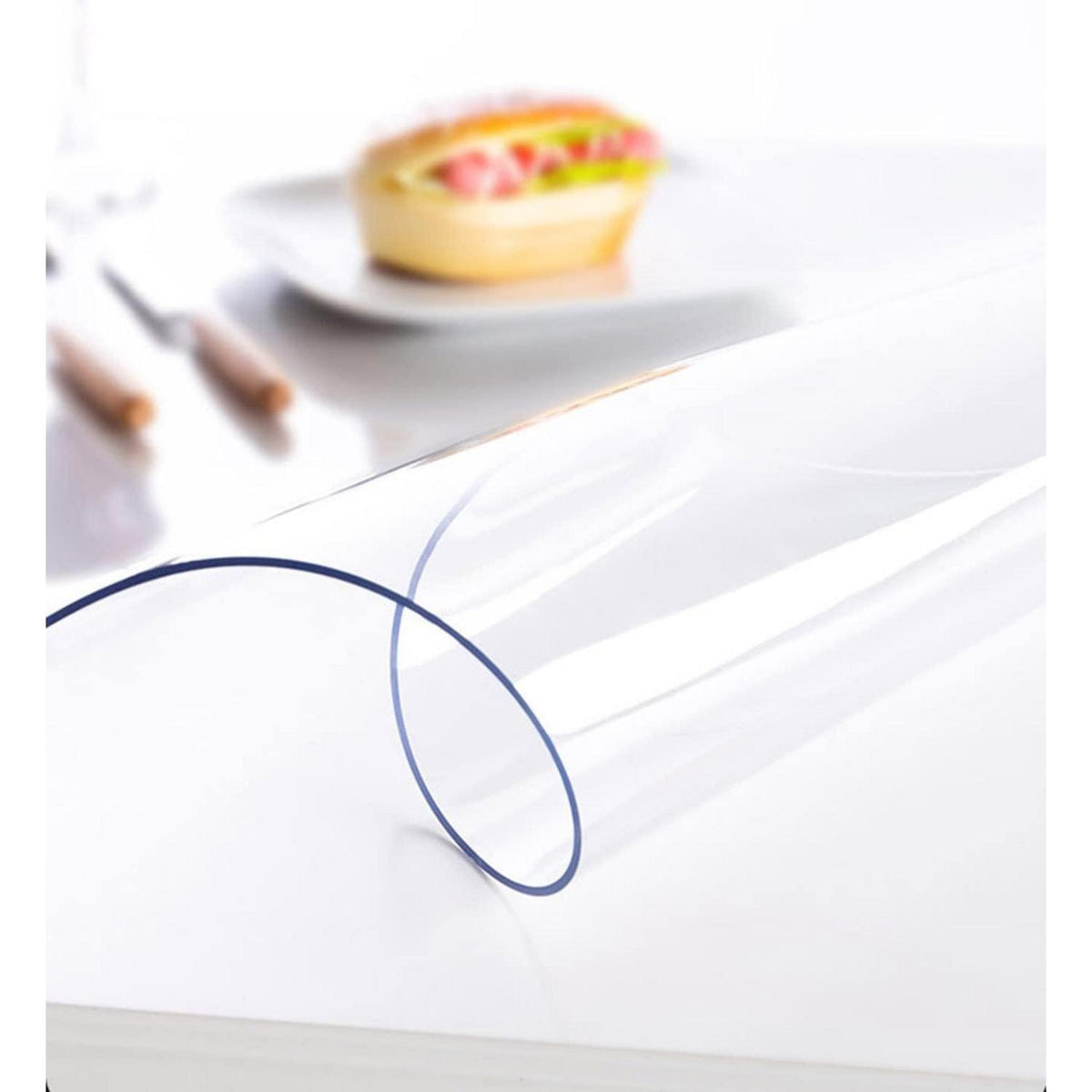 PVC Tischdecke Transparent 80x160cm / 160x80cm - 2mm Dicke