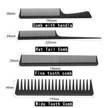 Haarkamm Set Kohlefaser Antistatisch Salon Hairstyling