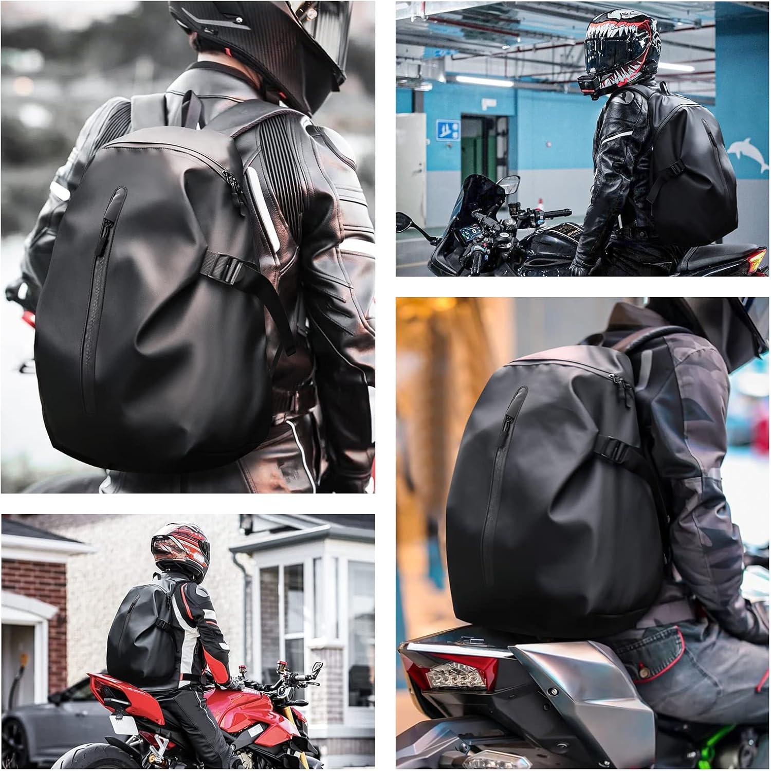 Motorradrucksack Herren wasserdicht Helmrucksack Laptoptasche