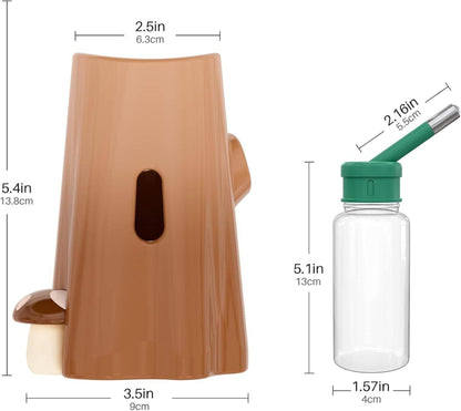 Hamster Trinkflasche mit Ständer 120 ml Auslaufsicher Braun