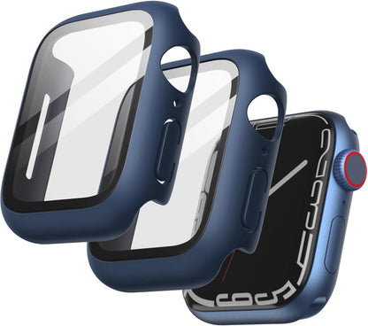 Schutzhülle mit Displayschutz für Apple Watch Series 9/8/7 41mm Blau 2