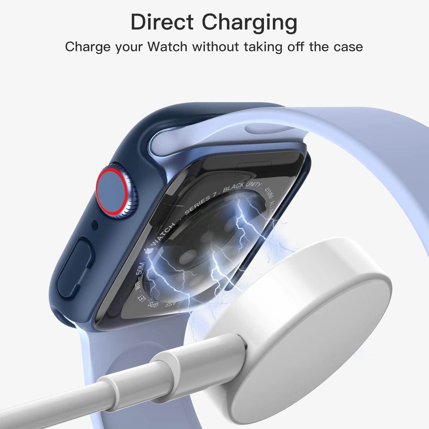 Schutzhülle Displayschutz Apple Watch Series 9 8 7 41mm Gehärtetes