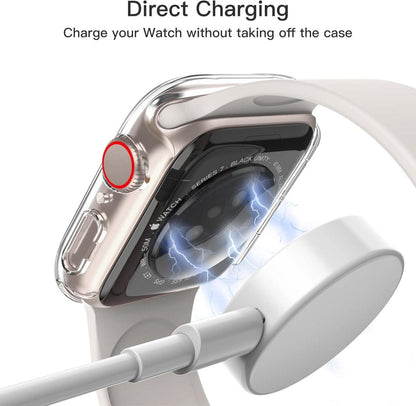Displayschutz Hülle Apple Watch Series 9 8 7 45mm, Gehärtetes