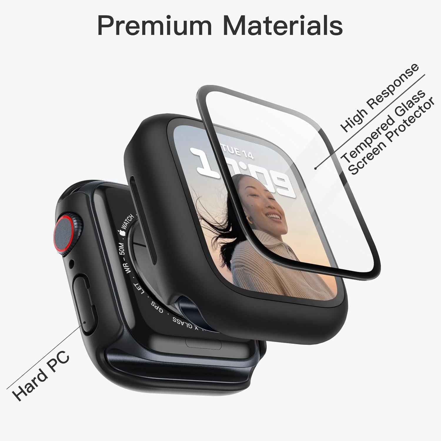 JETech Apple Watch Series 9 8 7 45mm Hülle Displayschutz 2