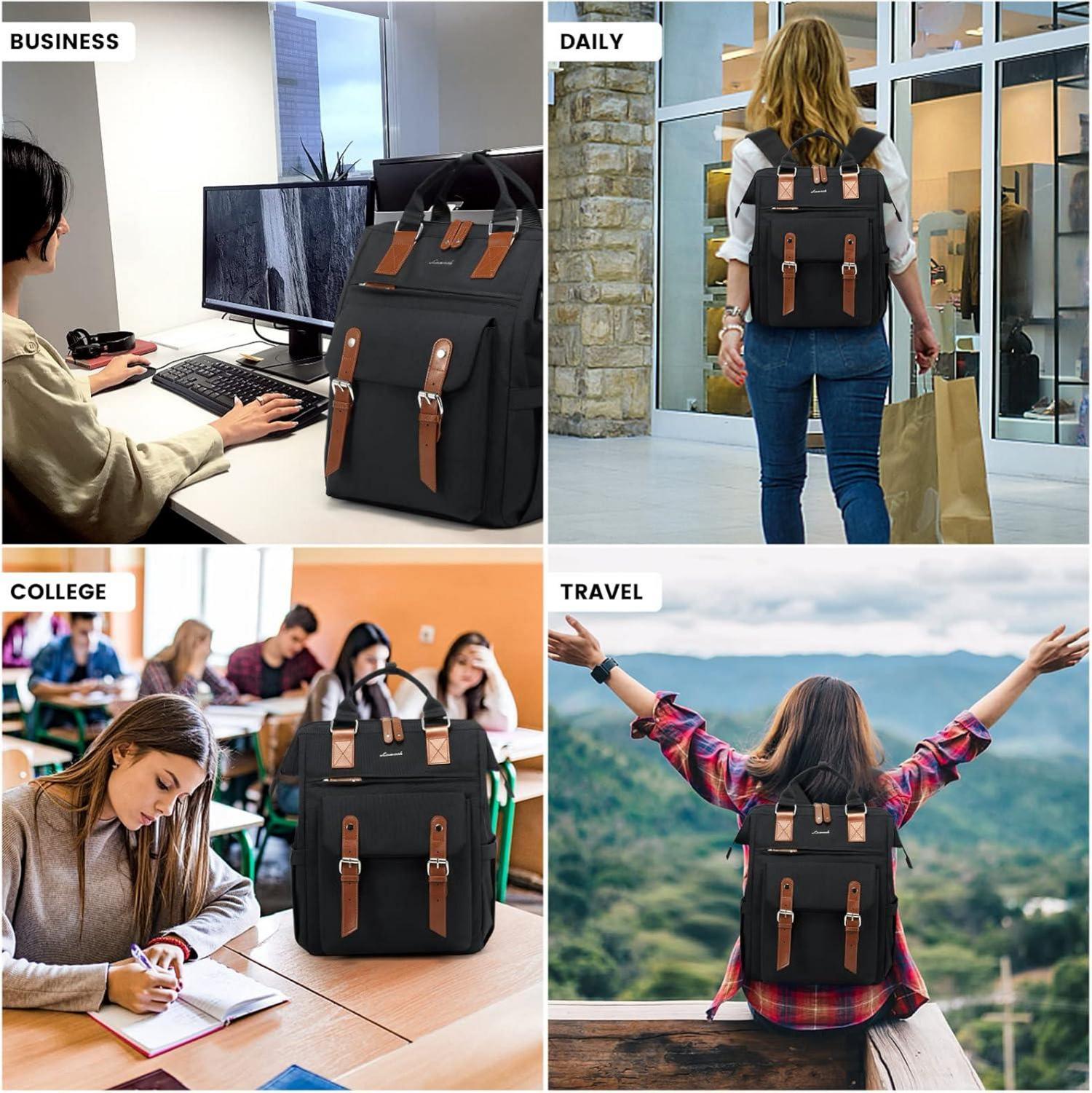 Rucksack Damen 17 Zoll Laptop Schulrucksack Mädchen Wasserdicht