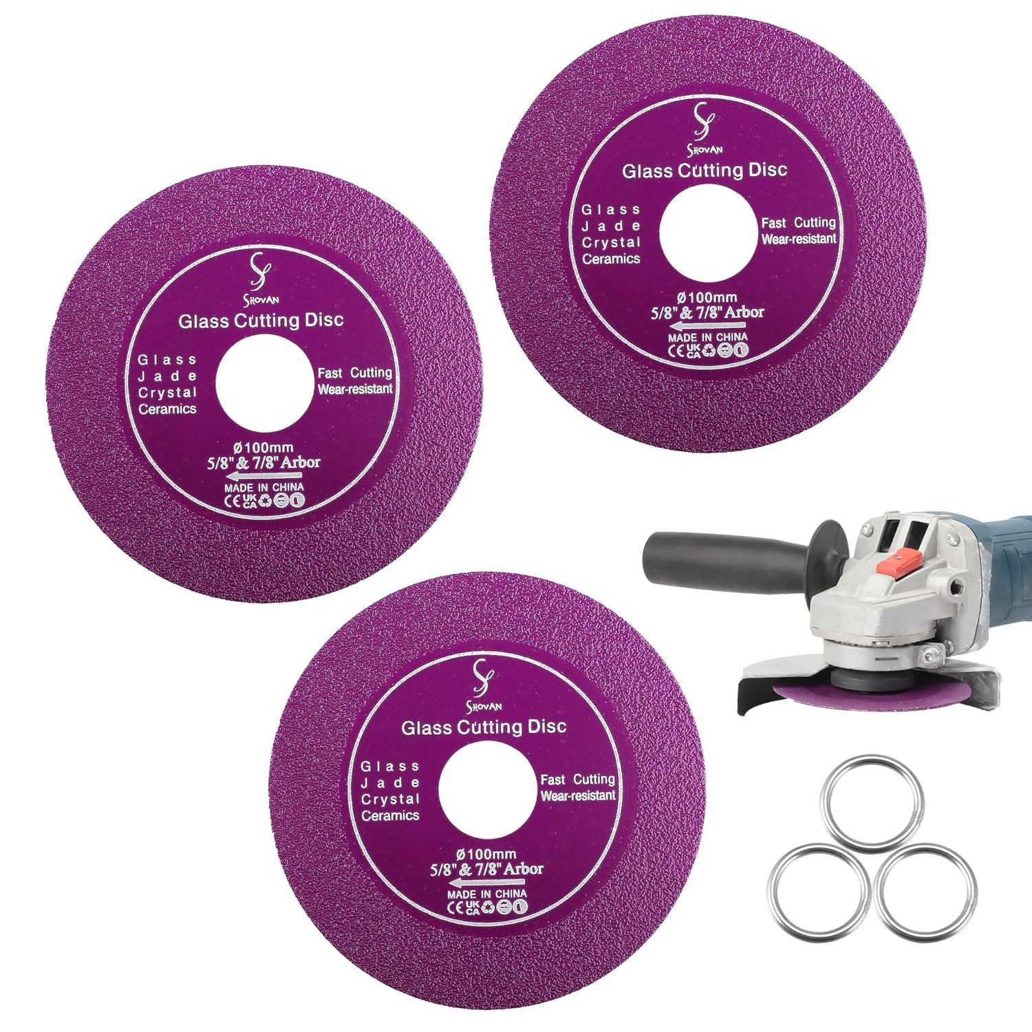 Diamantscheiben Set 3-teilig 100mm für Glas Keramik Marmor