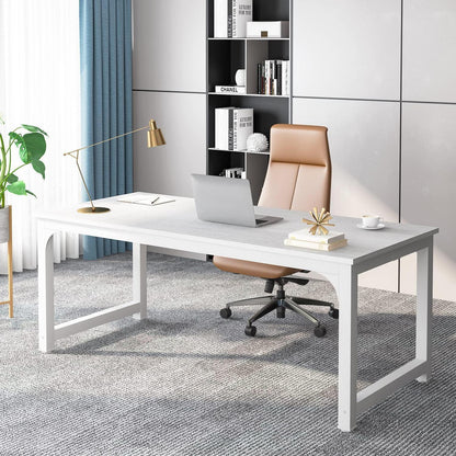 Schreibtisch 180x80cm Schwarz Weiß – Modernes Home Office