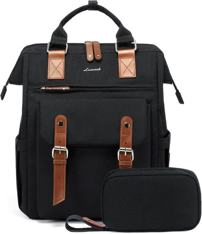 Wasserdichter Schulrucksack mit Laptopfach 15,6 Zoll - Schwarz