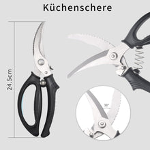 Scharfe Edelstahl Geflügelschere mit Griffarretierung