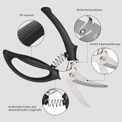 Scharfe Edelstahl Geflügelschere für Fleisch und BBQ