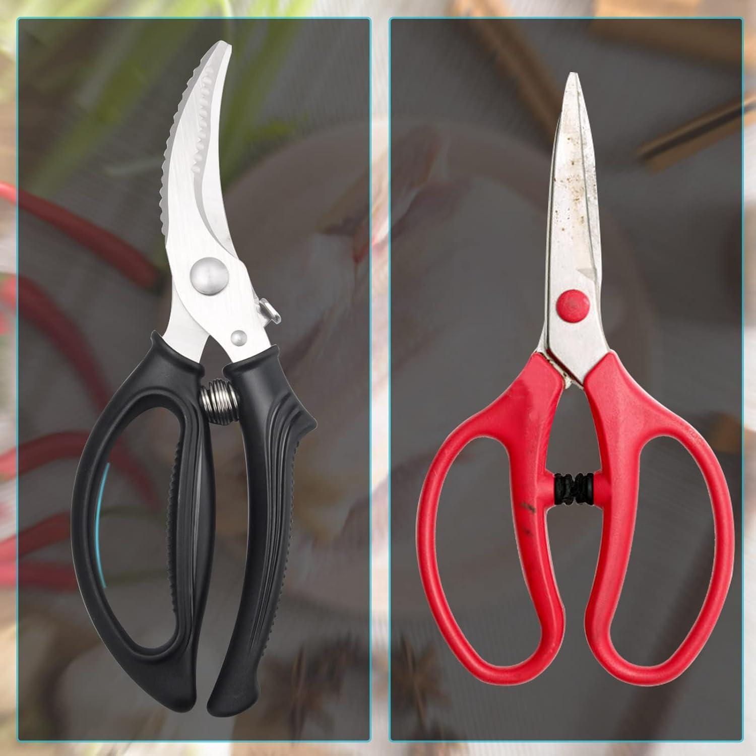 Geflügelschere aus Edelstahl mit Griffarretierung und Feder