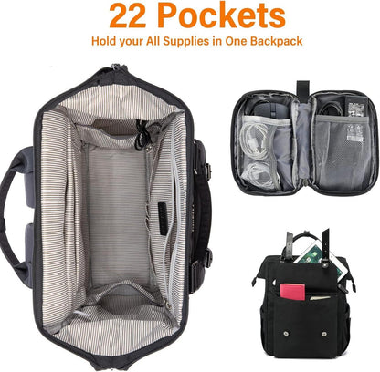 Modern LOVEVOOK Damen Rucksack Schwarz 15,6 Zoll Laptop mit