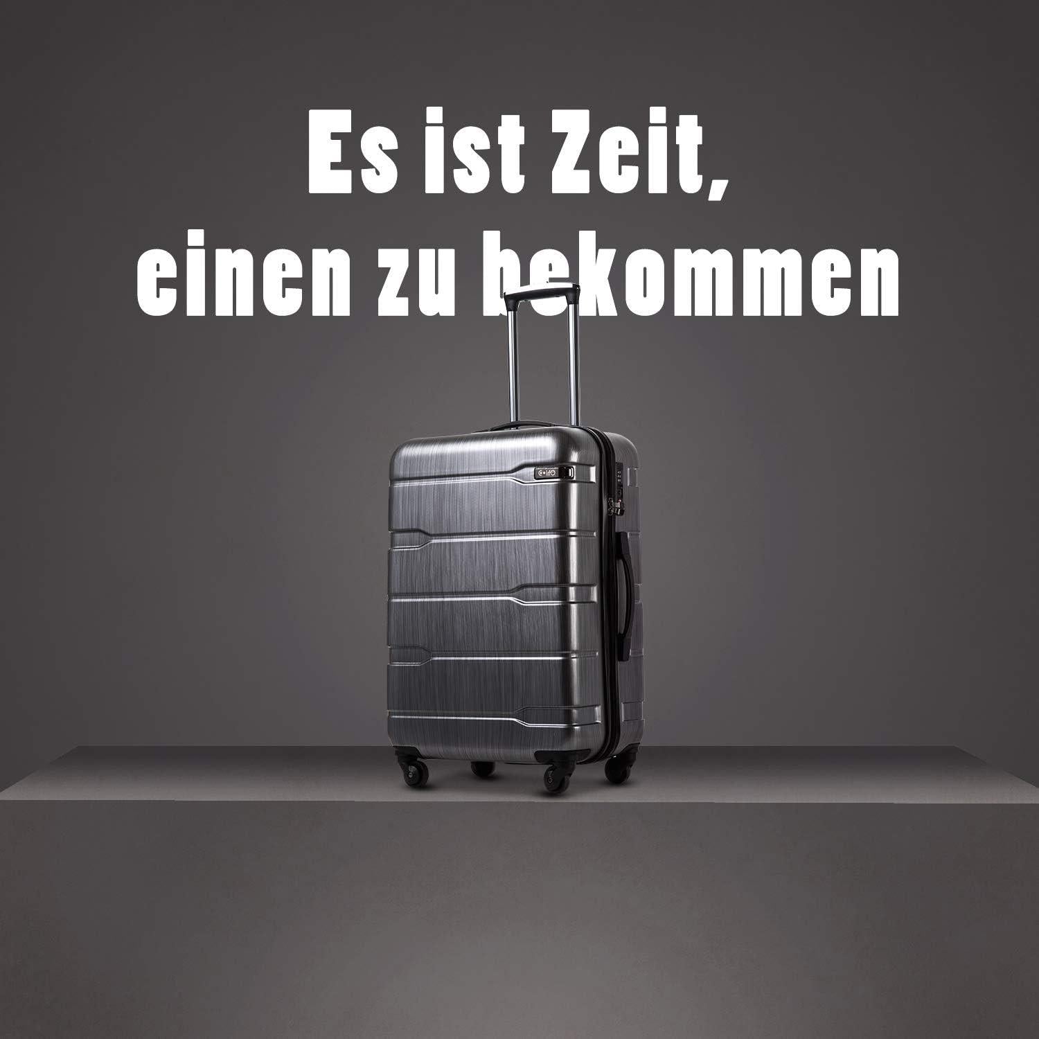 COOLIFE Hartschalen-Koffer 3tlg Set Silber PC Material