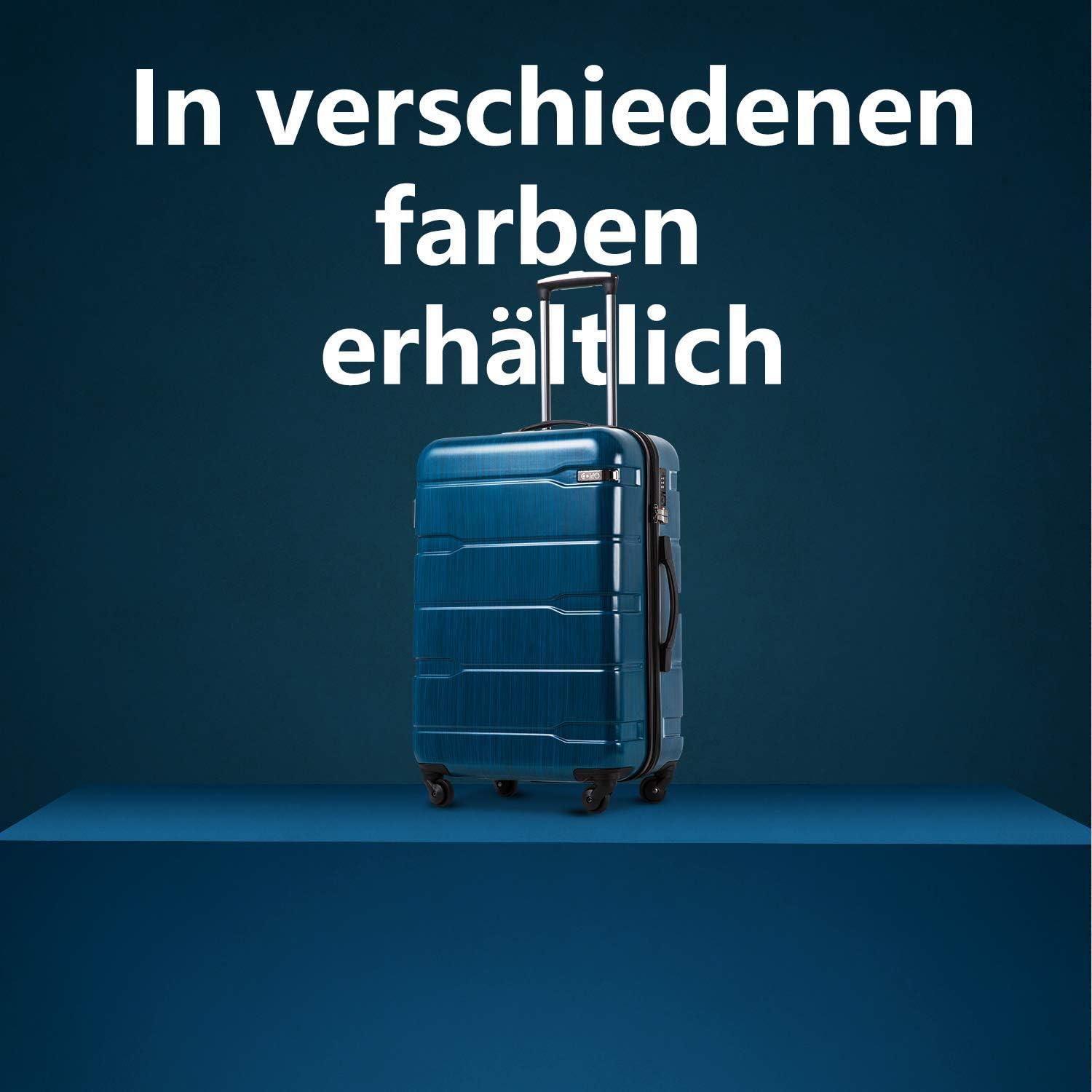 COOLIFE Hartschalen-Koffer TSA-Schloss 4 Rollen Blau 78 cm