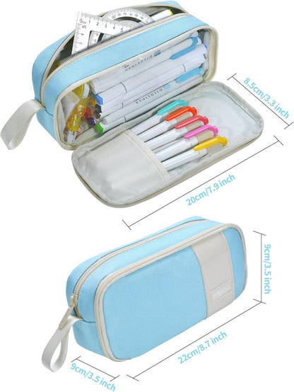 YOKUMA Federmäppchen Durchsichtig Groß für Schule Reise Geschenk