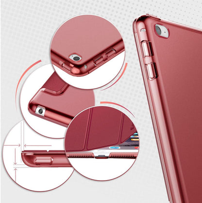 EasyAcc iPad Air 2 Hülle Ultra Dünn Transluzent Dunkelrot