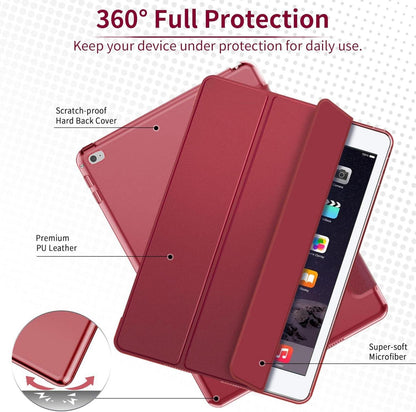 EasyAcc iPad Air 2 Hülle Ultra Dünn Matt Dunkelrot Auto