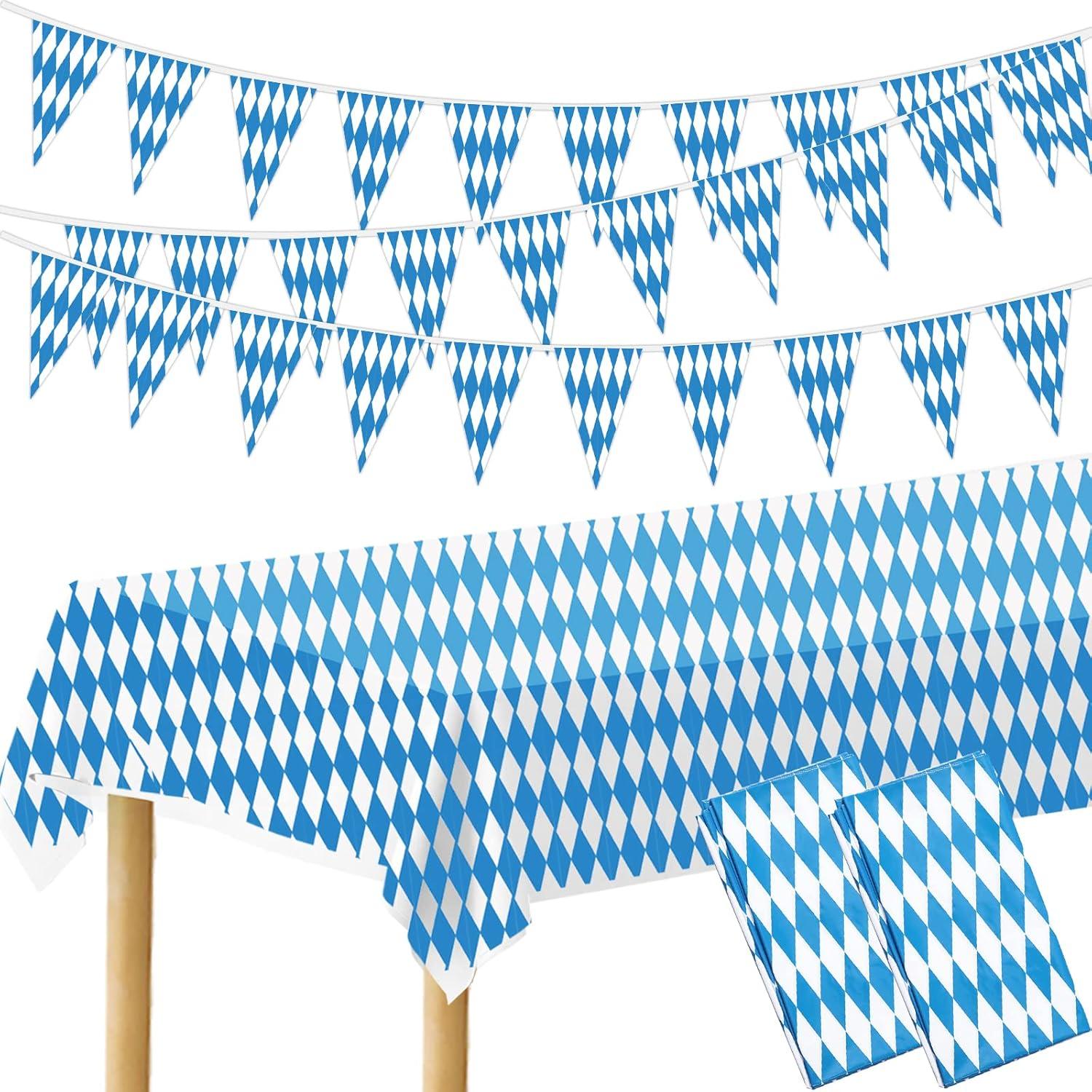 Oktoberfest Partydekorationen Tischdecke & Wimpel Banner