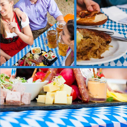 Oktoberfest Party Deko Set 2x Tischdecke 5x Bayern Flagge Banner