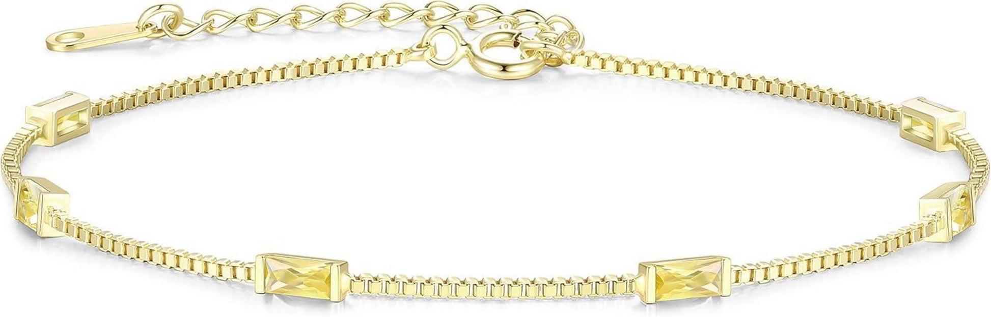 Zirkonia Layered Armband 925 Sterling Silber Gold 14k vergoldet