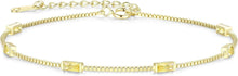 Zirkonia Layered Armband 925 Sterling Silber Gold 14k vergoldet