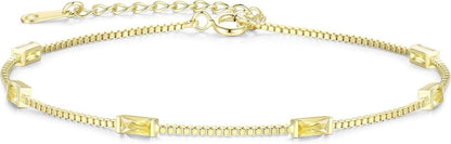 Zirkonia Layered Armband 925 Sterling Silber Gold 14k vergoldet
