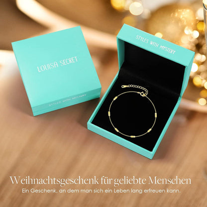 Layered Damen Armband mit Zirkonia Anhängern 925 Silber Gold Vergoldet