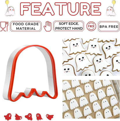 Halloween Geister Ausstechformen Set, Edelstahl, PVC-Rand