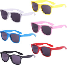 6er Neon Bunte Sonnenbrille Set Vintage Party Brillen herren damen