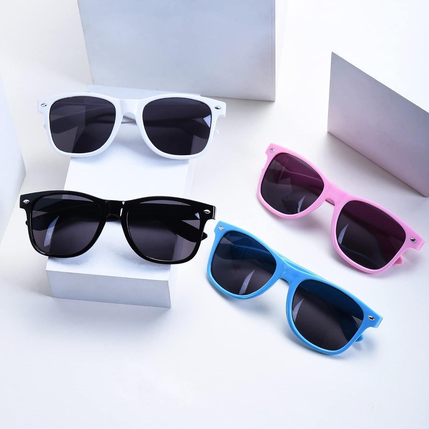 6er Neon Bunte Sonnenbrille Set Vintage Party Brillen herren damen