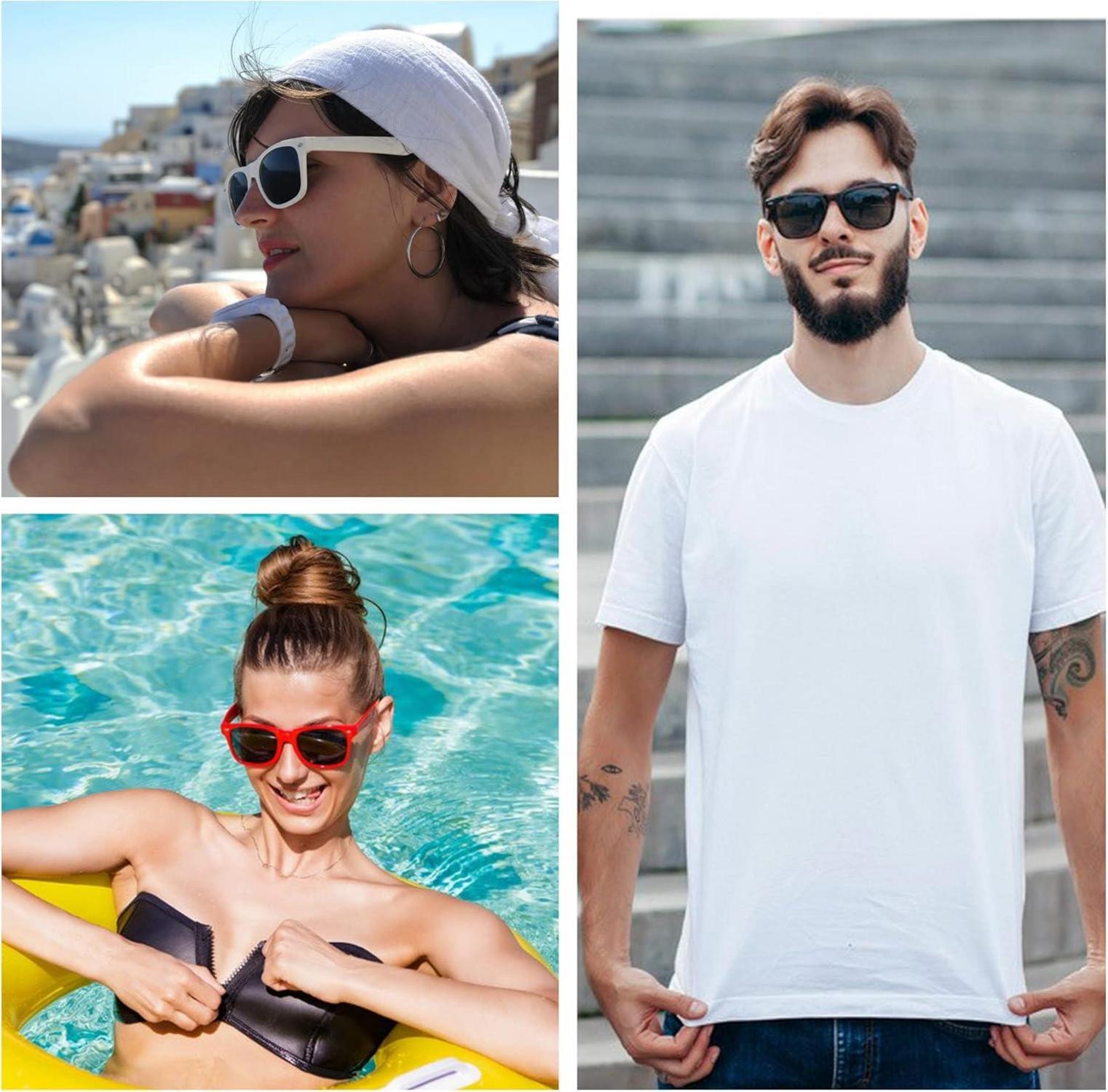 Bunte Sonnenbrillen Set Neon Vintage Brillen Party Herren Damen 6