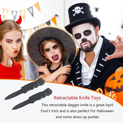 2pcs Einziehbares Zaubermesser Theatermesser Trickmesser für Kinder Erwachsene