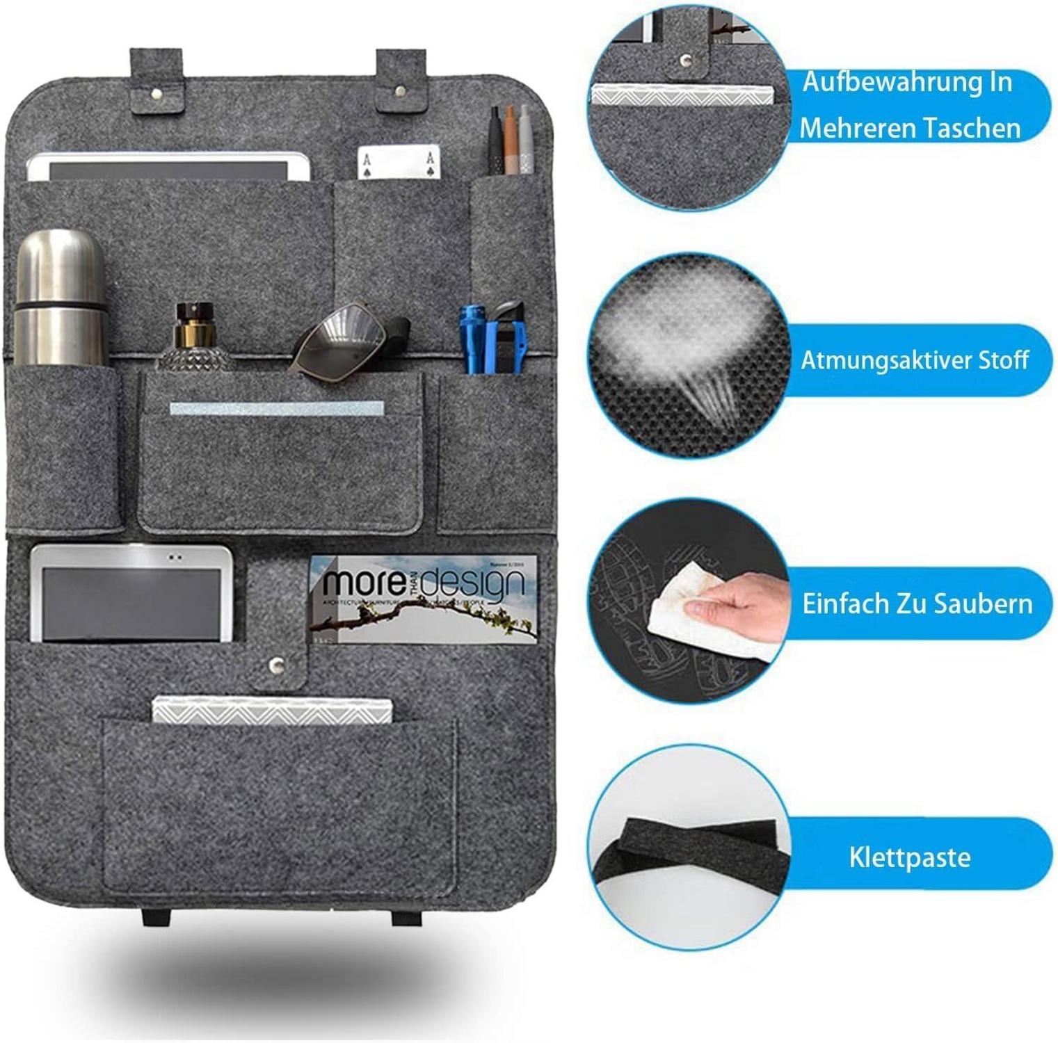 Autositz Organizer Filz Aufbewahrungstasche für Auto 2 Stück