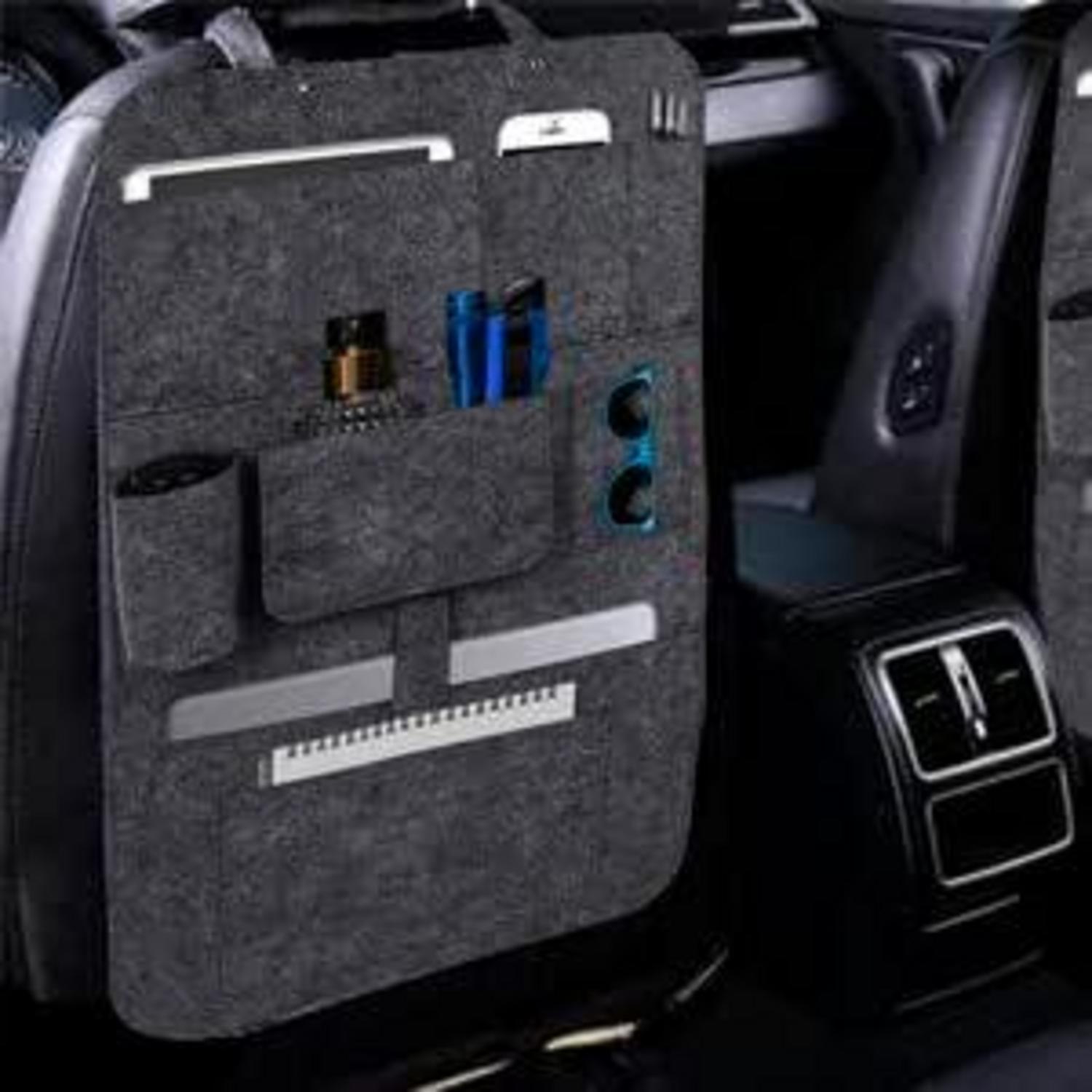 Filz-Autositz-Organizer Aufbewahrungstasche Dunkelgrau 2er Set