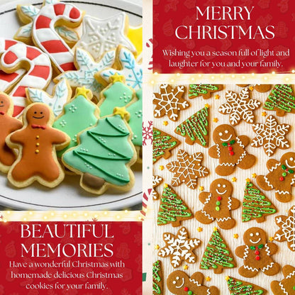 Weihnachts Ausstecher Set 12 Stück Edelstahl Keksausstecher Weihnachtsbaum Rentier Zuckerstange